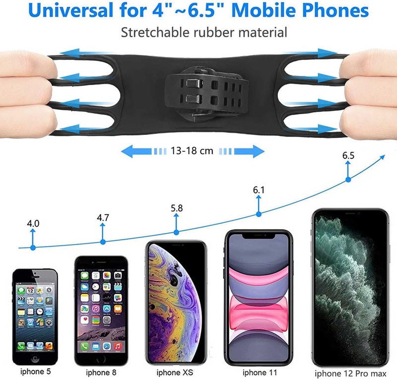 VOVIGGOL Bike Phone Mount 2 Pack, Universal Motorcycle Phone Holder for Bike, 360°Rotation Silicone Bicycle Phone Holder Handlebar Phone Mount Compatible with iPhone, Samsung, All Smartphones - Image 2